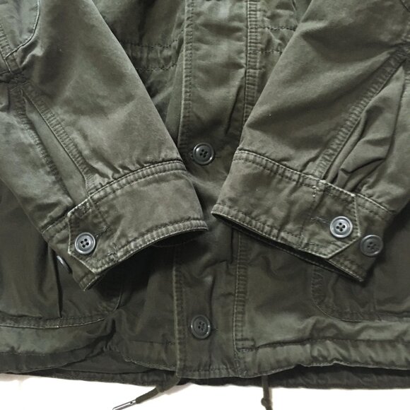 Abercrombie & Fitch Women’s Green Hooded Military Style Utility Jacket-XL - Picture 8 of 12
